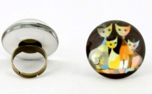 bague famille de chat