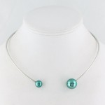 collier chic deux boules vert