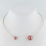 collier chic deux boules rose