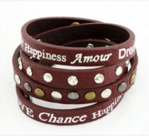 bracelet multitour bordeaux