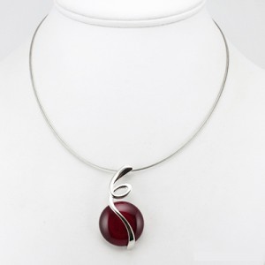 collier oeil de chat rouge passion