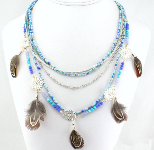 collier multirang style indien