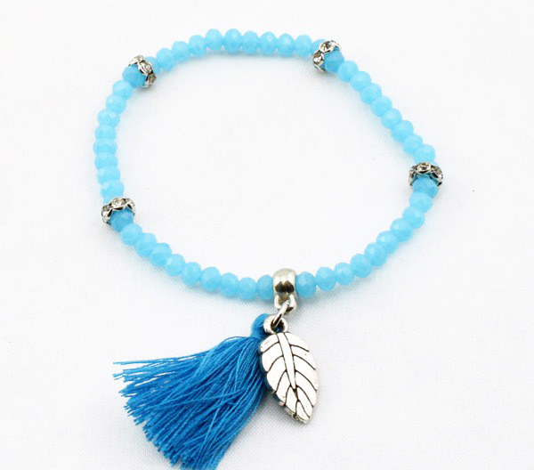 bracelet elastique pompom