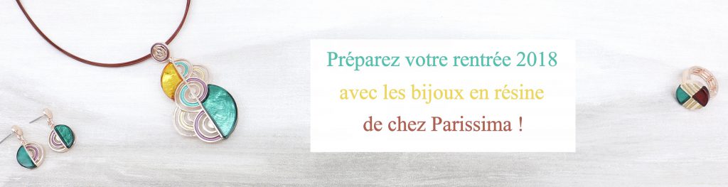 Bannière bijoux en résine Parissima