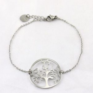 Bracelet en acier : arbre de vie
