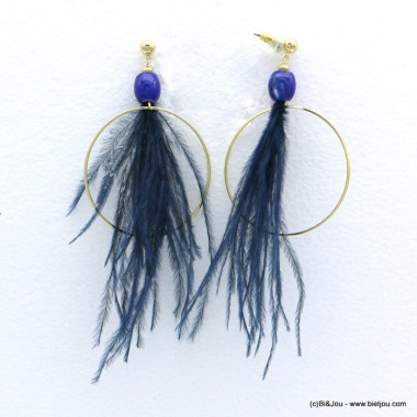 Boucles d'oreilles plumes