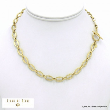 Collier chaîne maille café Parissima