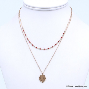 Collier layering couleur rose gold